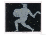 The Constellation of Aquarius a Figure of a Man Carrying a Jar of Water reproduction procédé giclée par Charles F. Bunt
