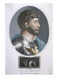 Publius Aelius Hadrianus Roman Emperor reproduction procédé giclée par J. Chapman