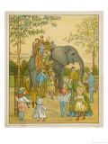 Elephant Rides for Children at Regent's Park Zoo: The Passengers Mount by Ladder Lámina giclée por Thomas Crane Elephant Rides for Children at Regent's Park Zoo: The Passengers Mount by Ladder Lámina giclée por Thomas Crane
