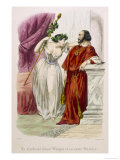 Lucrezia Borgia, with Her Brother Cesare Borgia Giclee Print by Bourdet 