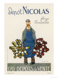 Poster for the Nicolas Chain of Wine Shops France Giclée-Druck von Dransy 