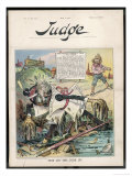 Roosevelt Throws His Speech Against Untruthful Journalism in the Face of the Muck-Raking Press Giclee Print by Flohri 
