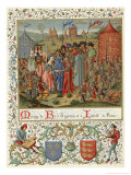 Richard II Weds the Seven Year Old Isabelle of France Daughter of Charles Vi Giclee Print by Chroniques De Froissart
