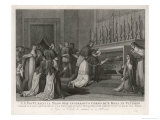 Santa Rosa of Viterbo Has Her Uncorrupted Hand Kissed by Pope Pius Vi Giclee Print by Pietro Bonato