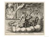 Furious with Her Husband Jason She Kills Their Children and Sets Fire to Creon's Royal Palace reproduction procédé giclée par Briout 