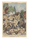 Germans Crush Belgium reproduction procédé giclée par Achille Beltrame