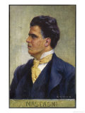Pietro Mascagni Italian Composer reproduction procédé giclée par Eichhorn 