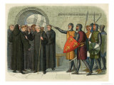 Monks at Christchurch Expelled Reproduction procédé giclée par James Doyle