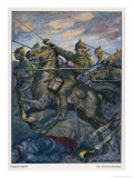 German Dragoons Charge Giclee Print by Otto Flechtner