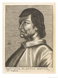 Bartolommeo De Sacchi Known as "Platina" Italian Humanist and Historian of Cremona Giclee Print by Nicolas de Larmessin