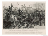 Retreating from the Confederates Federal Troops are Killed as They Try to Spike Their Guns Giclee Print by J.j. Cade