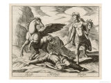 Medusa Leader of the Gorgons is Not an Easy Lady to Subdue But Perseus Giclee-trykk av J. Briot Medusa Leader of the Gorgons is Not an Easy Lady to Subdue But Perseus Giclee-trykk av J. Briot