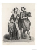 An Elegant Couple of Henri Iv's Time Giclee Print by F. Elias An Elegant Couple of Henri Iv's Time Giclee Print by F. Elias