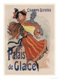 Poster for the Fashionable Palais De Glace in the Champs Elysees Paris reproduction procédé giclée par Jules Chéret