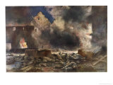 The Lessard Farm Between Marizy and Neuilly-Saint- Front Lies in Ruins the Scene of Bloody Fighting reproduction procédé giclée par Francois Flameng