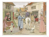 Village Butcher Gives Instructions to the Delivery Boy Who is Making Deliveries on Horseback Lámina giclée por Francis Bedford Village Butcher Gives Instructions to the Delivery Boy Who is Making Deliveries on Horseback Lámina giclée por Francis Bedford