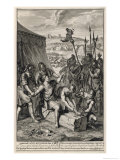 The King of Jerusalem is Defeated Captured and Punished by Having His Thumbs and Big Toes Cut Off Giclee-trykk av Bleiswyck