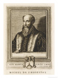 Michel De L'Hospital or L'Hopital French Jurist and Politician Reproduction procédé giclée par Esme De Boulonois