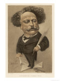 Alexandre Dumas Fils French Writer Giclee Print by André Gill