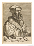 Niccolo Tartaglia Italian Mathematician reproduction procédé giclée par Nicolas de Larmessin