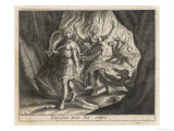 Orpheus Tries to Rescue His Wife Eurydice from the Underworld But He Mustn't Look Back as They Go Giclee Print by Briout 