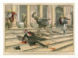 Garcia Moreno Catholic President of Ecuador is Assassinated Giclee Print by Eugene Damblans