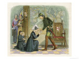 Lady Elisabeth Presents Edward IV with a Letter Her Sons Follow Behind Reproduction procédé giclée par James Doyle