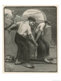 Women Hauling a Coal Wagon in a French Coal-Mine Giclee Print by Delannoy 