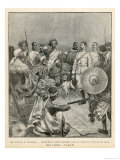 The Meeting of Menelik One of Ethiopia's Greatest Emperors with Major Salsa of the Italian Envoy Giclee Print by Belloc 