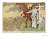 Satan Offers Jesus All Kinds of Nice Things if He Will Only Renounce His Mission: But He Refuses Giclee Print by Eugene Damblans
