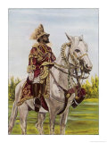 Haile Selassie Emperor of Ethiopia on His Horse Giclee Print by O. De Goguine