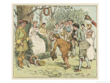 The May Queen is Honoured by Villagers with Garlands reproduction procédé giclée par Randolph Caldecott