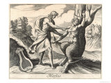 The Satyr Marsyas Reckons He's a Better Flautist Than Apollo reproduction procédé giclée par Briout 
