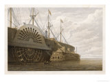 In the Harbour at Sheerness the Cable is Transferred from the Hulk to the Great Eastern Giclee Print by Robert Dudley In the Harbour at Sheerness the Cable is Transferred from the Hulk to the Great Eastern Giclee Print by Robert Dudley