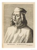 Michele Marulli Greek Scholar in Italy Giclee Print by Nicolas de Larmessin