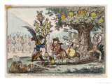 Napoleon the Little Corsican Gardener Plants What He Hopes Will be a New Dynasty reproduction procédé giclée par James Gillray