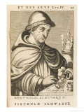 Berthold Schwarz German Monk and Alchemist Possibly Legendary Giclee Print by Nicolas de Larmessin