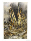 Devastated Trees at the French Front Line at Het-Sas Yser Giclee Print by Francois Flameng
