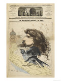 Alphonse Daudet French Writer on the Road to Eternal Fame Via His Books Giclee Print by André Gill