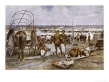 Canadian Cavalry Brigade Camp Giclee Print by Francois Flameng