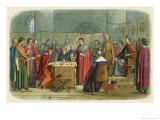 Edward I is Recognised as Overlord of Scotland Reproduction procédé giclée par James Doyle