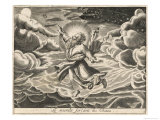 God Causes the Earth to Form from Primeval Chaos reproduction procédé giclée par Briout 