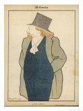 Catulle Mendes French Writer in His Hat and Coat reproduction procédé giclée par Leonetto Cappiello