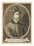 Philippe De Monte Flemish Musician Wrote Masses and Motets Visited Austria and England Giclee Print by Nicolas de Larmessin