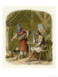 King Alfred Manages to Burn the Cakes Giclee Print by James Doyle