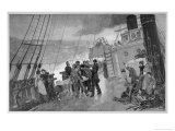 Committing a Body to the Deep on a Passenger Steamer Giclee-trykk av Henry (I) Bacon