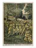 English Women Soldiers Exercise Near Rouen France Giclee Print by Eugene Damblans