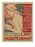 Poster for L'Art Independant Art Store Paris reproduction procédé giclée par Emile Berchmans