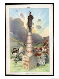 Theodore Roosevelt 26th American President: a Satirical Comment on How He Managed to Reach the Top Giclee Print by Flohri 