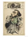 Leon Michel Gambetta French Lawyer and Statesman: Escaping with a Cabbage and a Goat! Giclee Print by André Gill